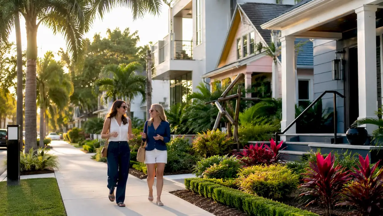 Tree-lined residential street in South Tampa